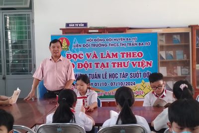 Liên đội Trường THCS thị trấn Ba Tơ hưởng ứng Tuần lễ hưởng ứng học tập suốt đời năm 2024